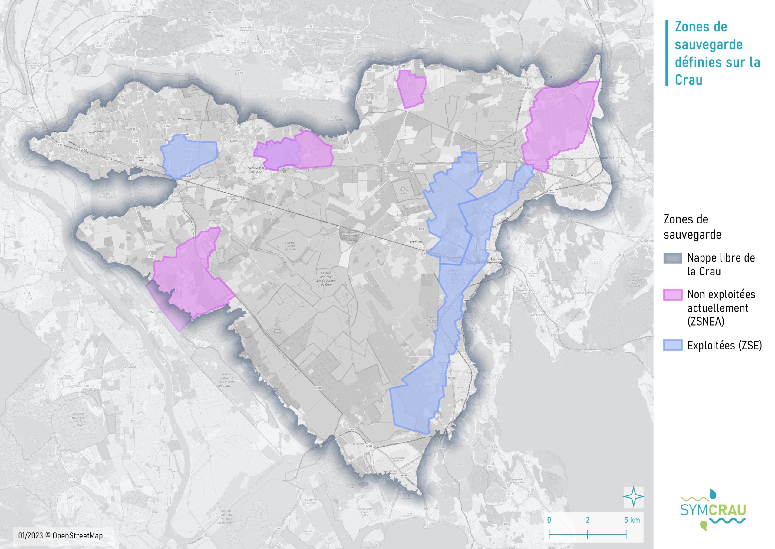 Carte des zones de sauvegarde