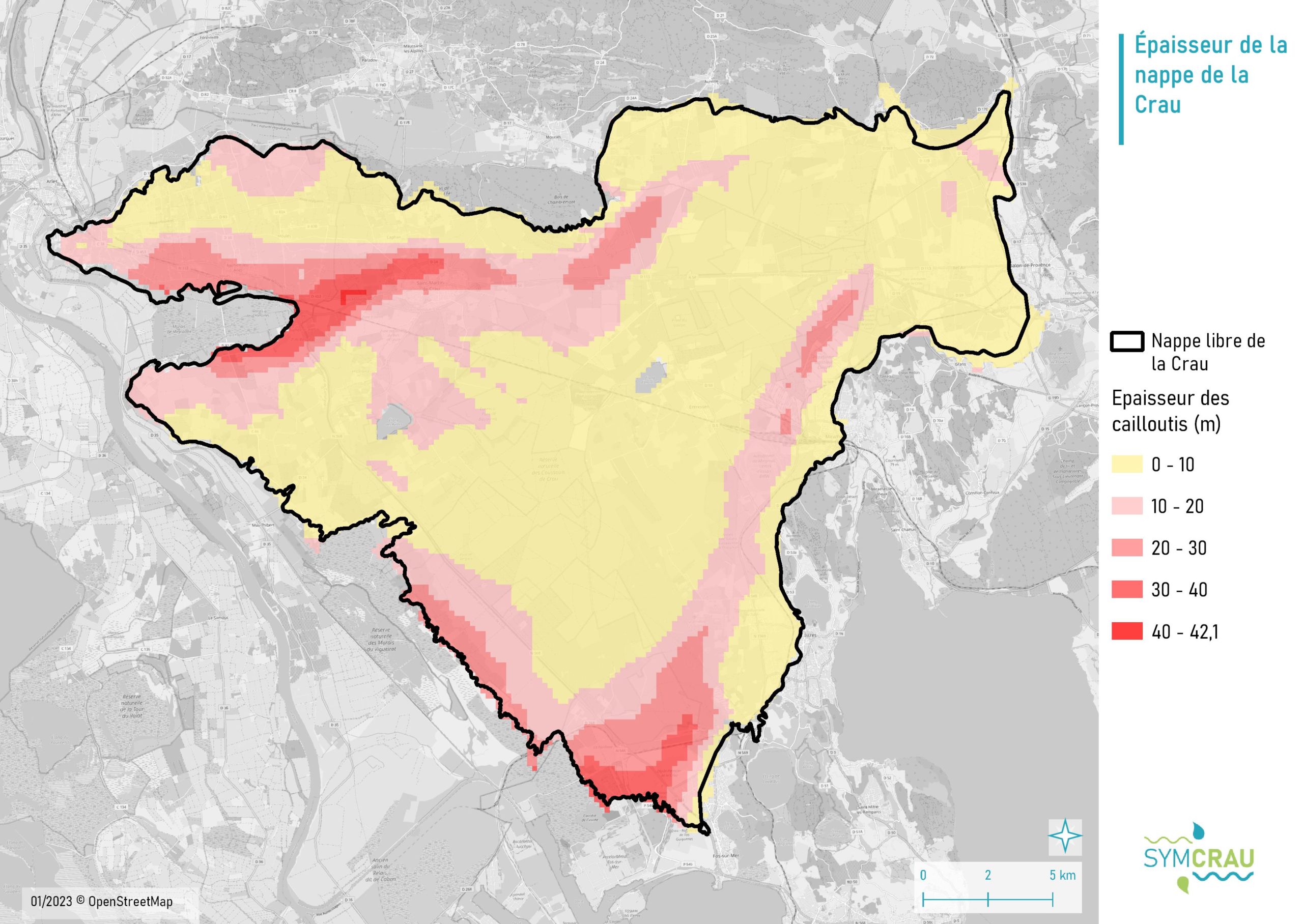 Epaisseur des cailloutis